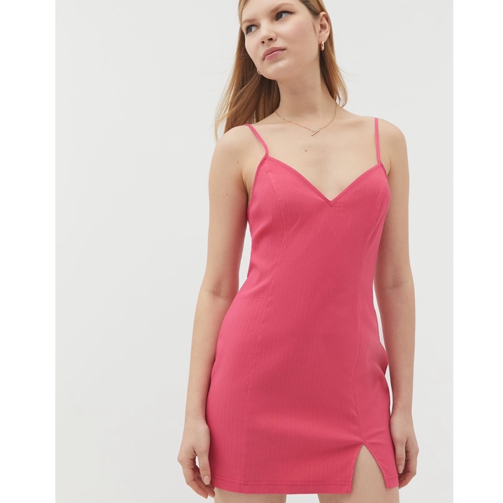 UO Eldridge Notched Bodycon Mini Dress